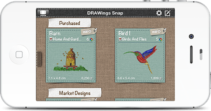 Browse in the embroidery designs