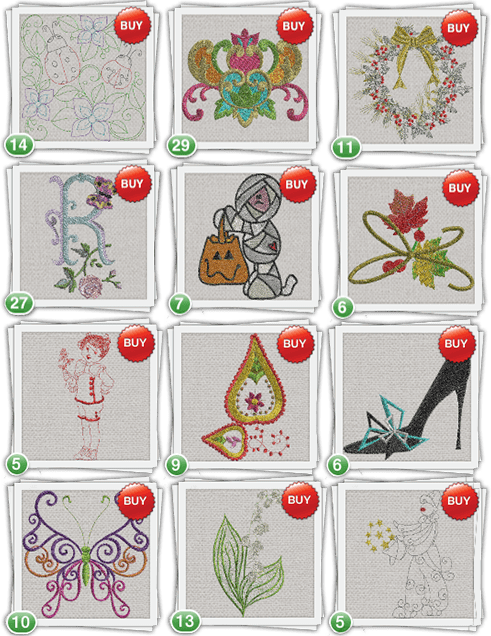 View designs grouped by package