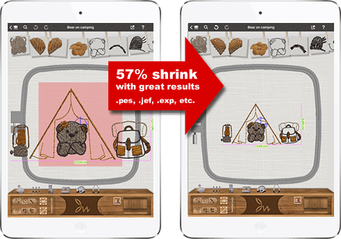 Resize, mirror the design